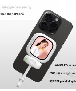 Magnetic iPhone Selfie Display | Wireless Back Camera, Live Streaming & Remote
